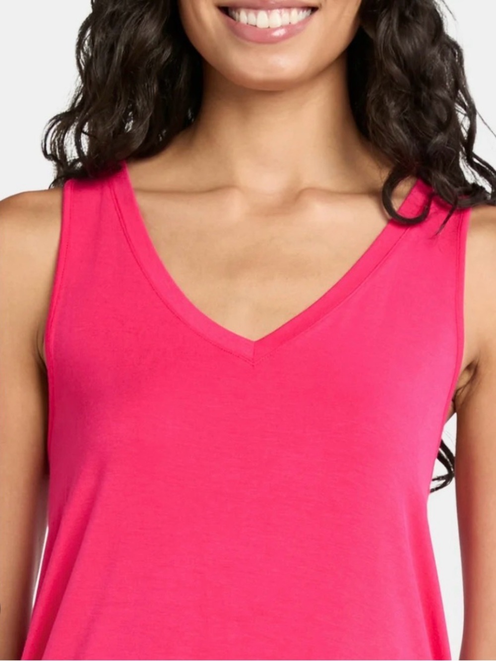 Madison Studio Pink V-Neck Cotton Tee, GUC